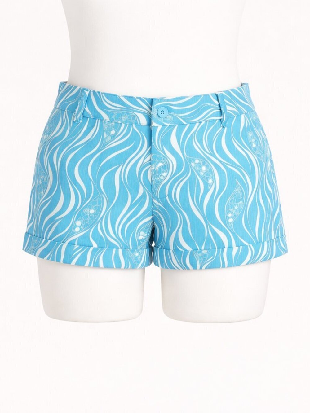Lilly Pulitzer Callahan Short, Resort White Joe Fish, Size 6 100% Cotton